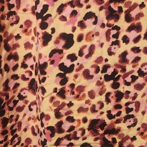 Pink cheetah print palazzo pants